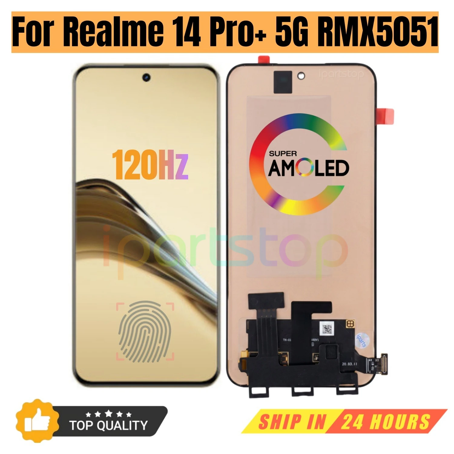iParts Replacement New Display for Realme 14 Pro+ 5G RMX5051 120Hz AMOLED Touch Screen with Frame Assembly OEM all Functions
iParts Replacement New Display for Realme 14 Pro+ 5G RMX5051 120Hz AMOLED Touch Screen with Frame Assembly OEM all Functions