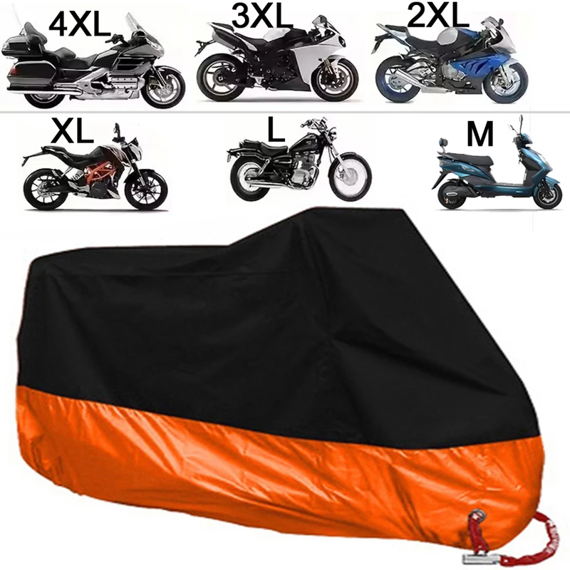 All Season Motorcycle Cover Orange Heavy Duty Sun Reflective Waterproof Dustproof UV Protection for Moto Scooter M to 4XL
All Season Motorcycle Cover Orange Heavy Duty Sun Reflective Waterproof Dustproof UV Protection for Moto Scooter M to 4XL