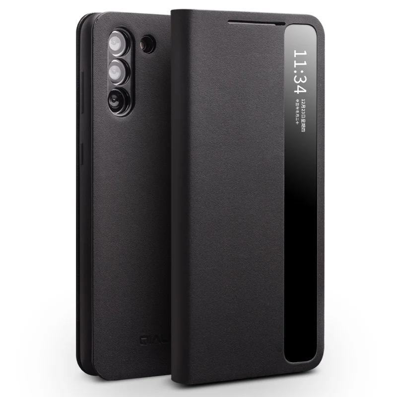 2022 New QIALINO Genuine Leather Case for Galaxy S21/S21+/S21 Ultra Light Phone Cover with Smart View Case for S21 Ultra
2022 New QIALINO Genuine Leather Case for Galaxy S21/S21+/S21 Ultra Light Phone Cover with Smart View Case for S21 Ultra