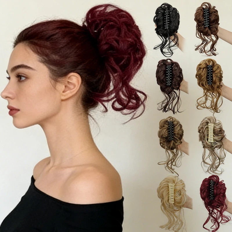 Синтетический мягкий небрежный шиньон-прическа на заколке-крабе для женщин, аксессуар для ленивой укладки волос
Синтетический мягкий небрежный шиньон-прическа на заколке-крабе для женщин, аксессуар для ленивой укладки волос