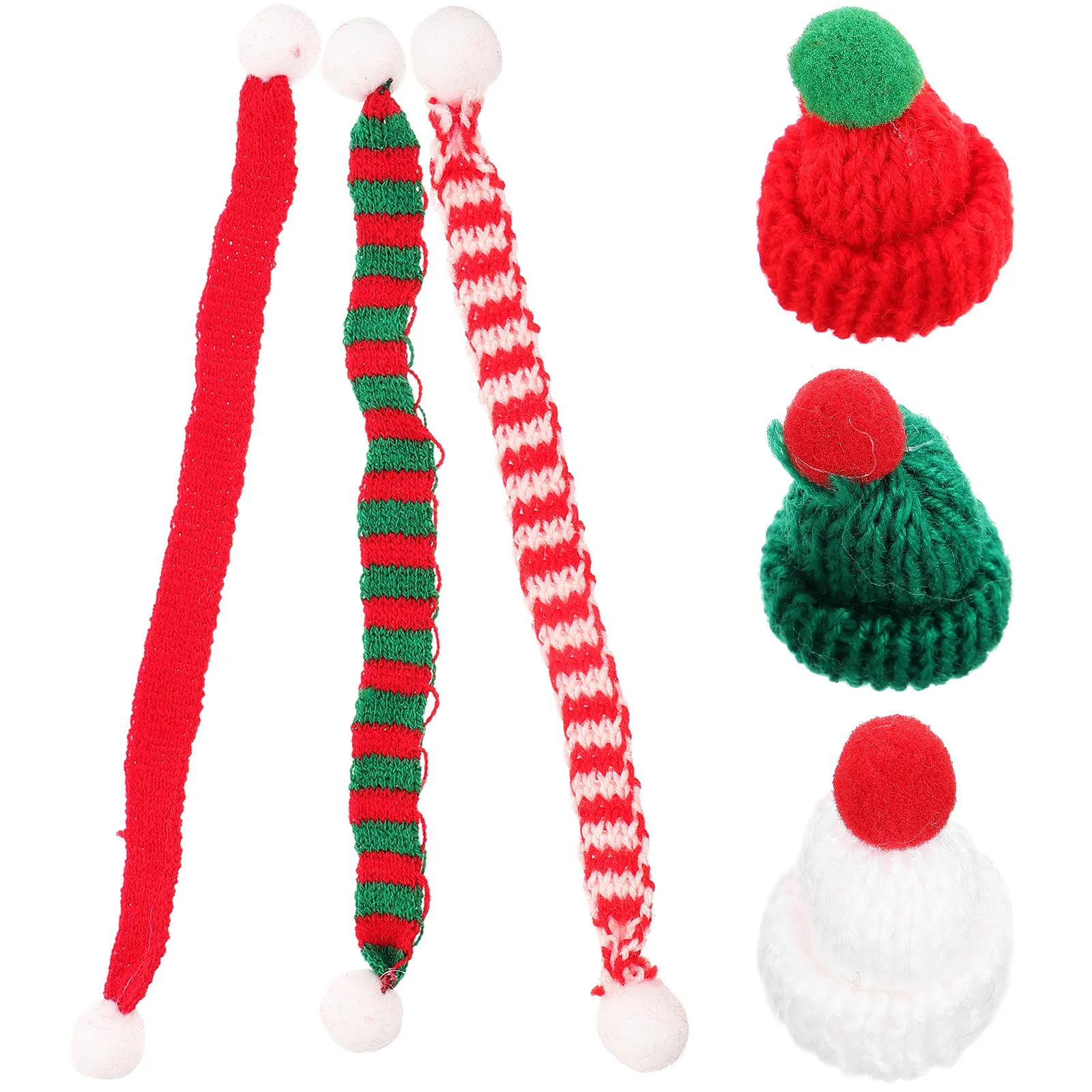 6 Pcs DIY Ornaments Mini Hat Creative Scarf Decor Christmas Decoration Knitted Accessories Festive Decorations
6 Pcs DIY Ornaments Mini Hat Creative Scarf Decor Christmas Decoration Knitted Accessories Festive Decorations