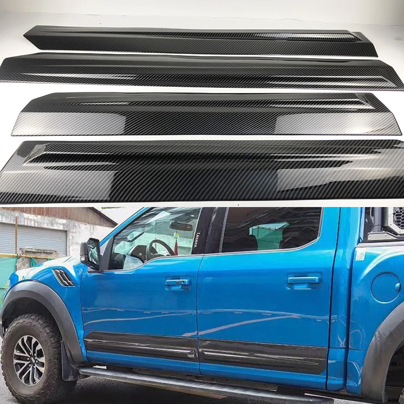 Carbon fiber Front+Rear ABS Car Door Protection Body Side Moldings Trim For Ford F-150 F150 2015-2020 panel Car Styling
Carbon fiber Front+Rear ABS Car Door Protection Body Side Moldings Trim For Ford F-150 F150 2015-2020 panel Car Styling