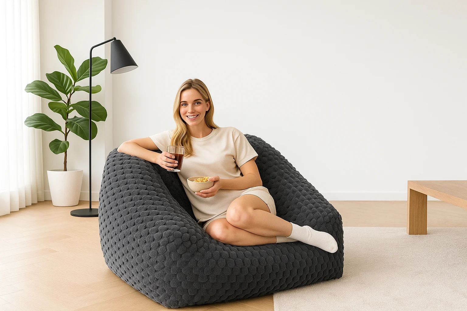 Modern Sofa Couch for Living Room, Black Polyester Fabric, Medium-Firm Support
Modern Sofa Couch for Living Room, Black Polyester Fabric, Medium-Firm Support