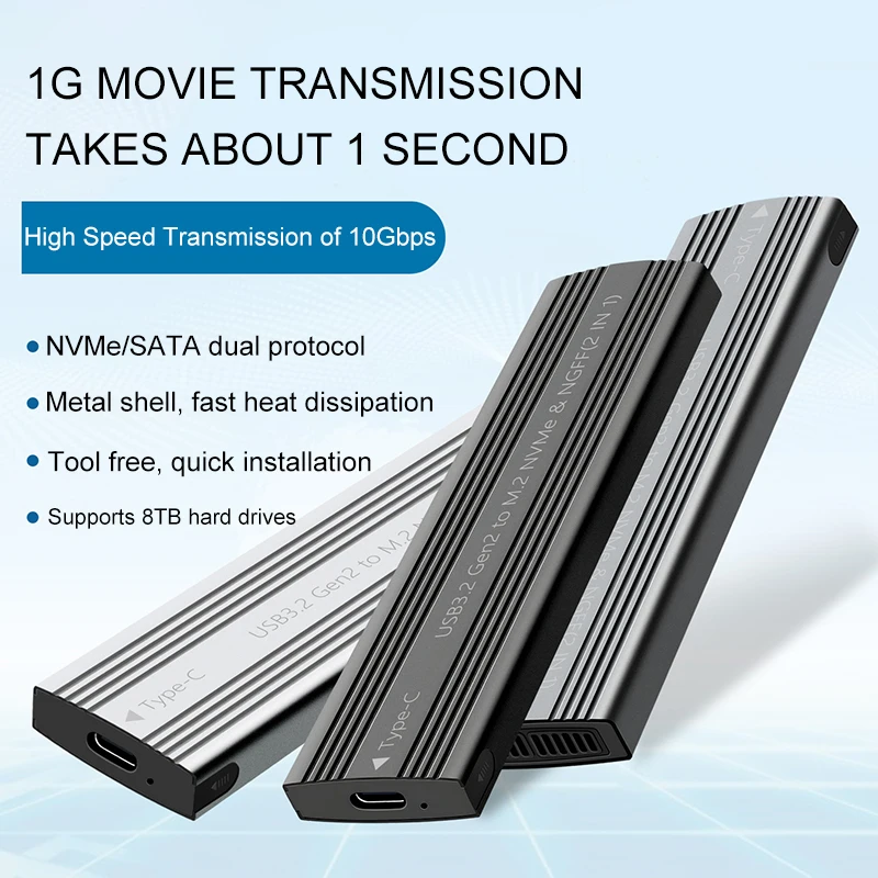 UTHAI M. 2 Solid State Mobile Hard Disk Box USB 3.2 Metal Heat Dissipation External Type-C Interface SATA/NVMe Dual Protocol
UTHAI M. 2 Solid State Mobile Hard Disk Box USB 3.2 Metal Heat Dissipation External Type-C Interface SATA/NVMe Dual Protocol