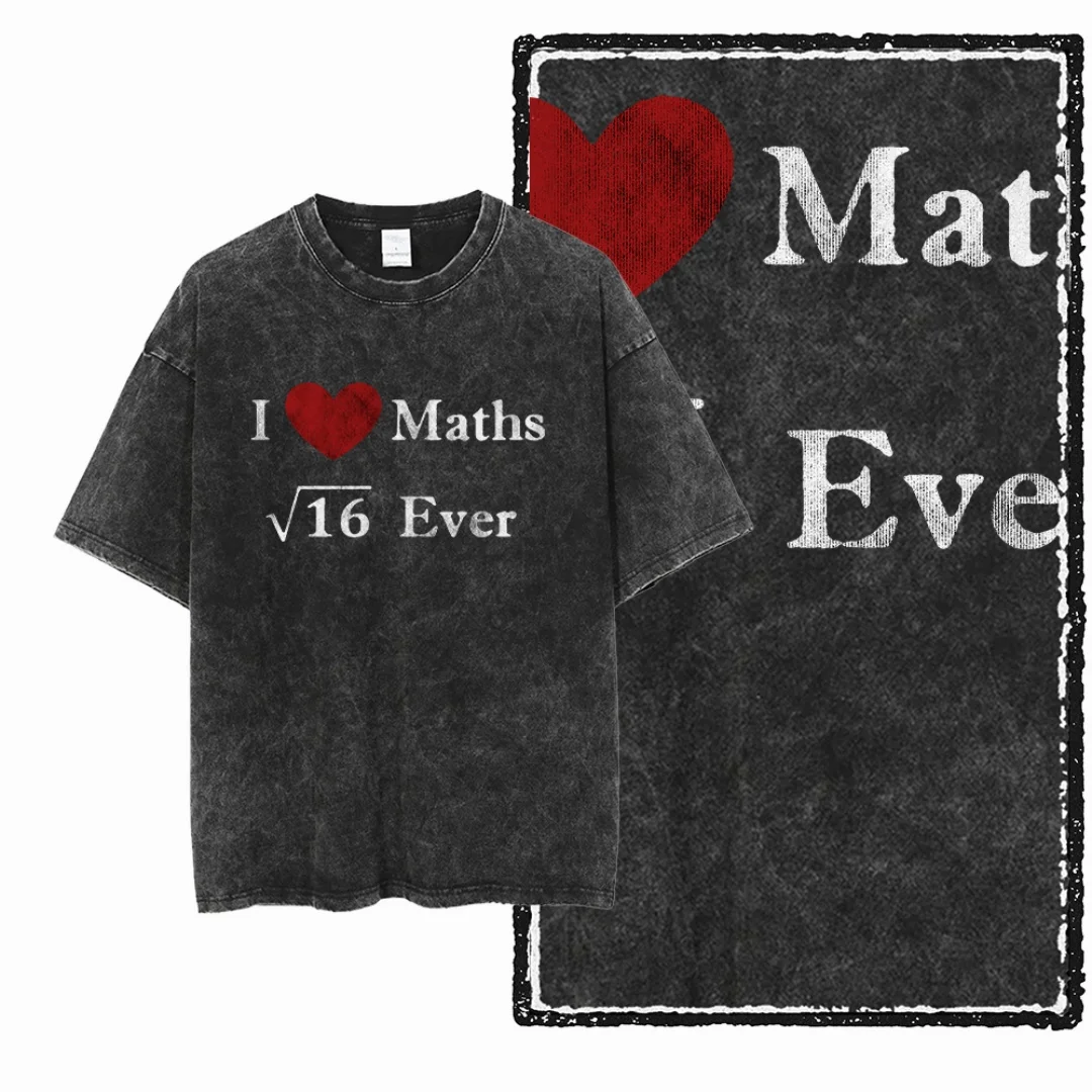 Vintage Washed I Love Maths Slogan & Square Root Graphic Men T Shirt Oversized Black T-Shirt Retro-aged Casual Streetwear
Vintage Washed I Love Maths Slogan & Square Root Graphic Men T Shirt Oversized Black T-Shirt Retro-aged Casual Streetwear