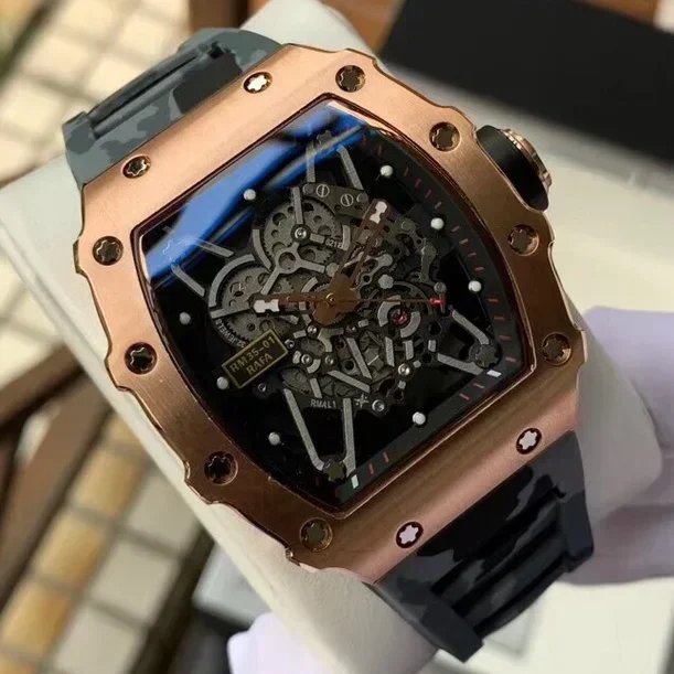 Роскошные Новые Мужские автоматические механические часы черные резиновые розовые золотые модные часы
Роскошные Новые Мужские автоматические механические часы черные резиновые розовые золотые модные часы