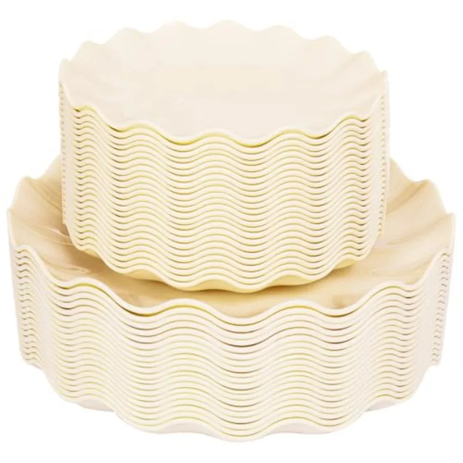 LIYH 50 Pcs Plastic Plates Reusable Unbreakable Dinner Plates Scalloped Plastic Plate Dishwasher Safe Ivory Plate Sets Perfect
LIYH 50 Pcs Plastic Plates Reusable Unbreakable Dinner Plates Scalloped Plastic Plate Dishwasher Safe Ivory Plate Sets Perfect