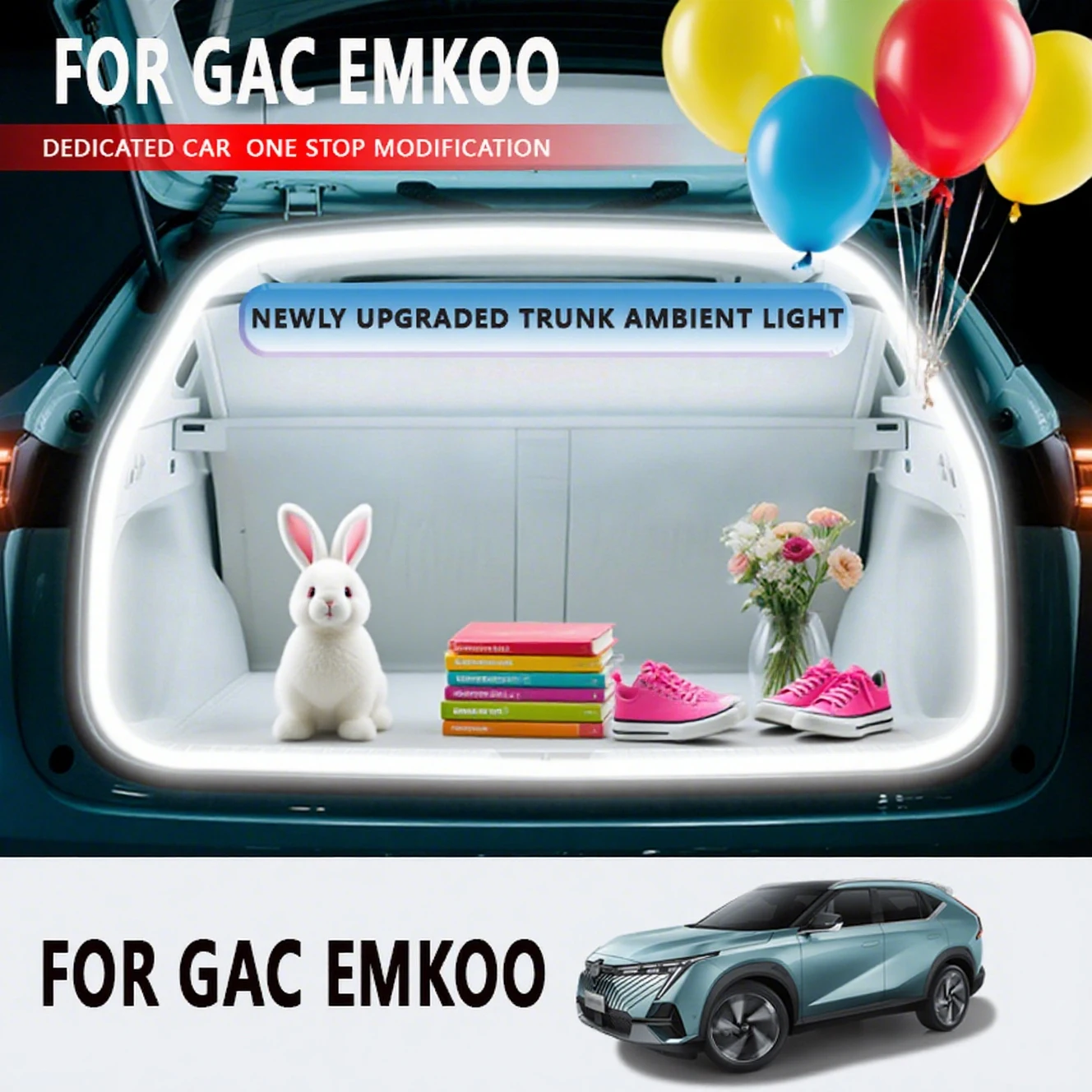 FOR GAC EMKOO trunk light modification light Atmosphere lights White warm white Rear Trunk LED Light Bar
FOR GAC EMKOO trunk light modification light Atmosphere lights White warm white Rear Trunk LED Light Bar
