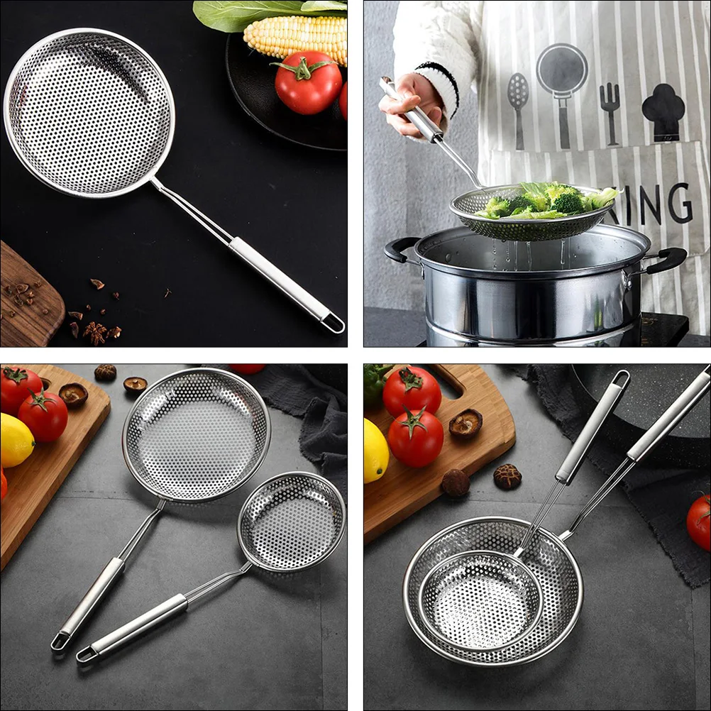 3 Pcs Stainless Steel Food Grade Mesh Strainer Hot Pot Colander Noodle Filter Oil Water Separator Leak Design Corrosion
3 Pcs Stainless Steel Food Grade Mesh Strainer Hot Pot Colander Noodle Filter Oil Water Separator Leak Design Corrosion