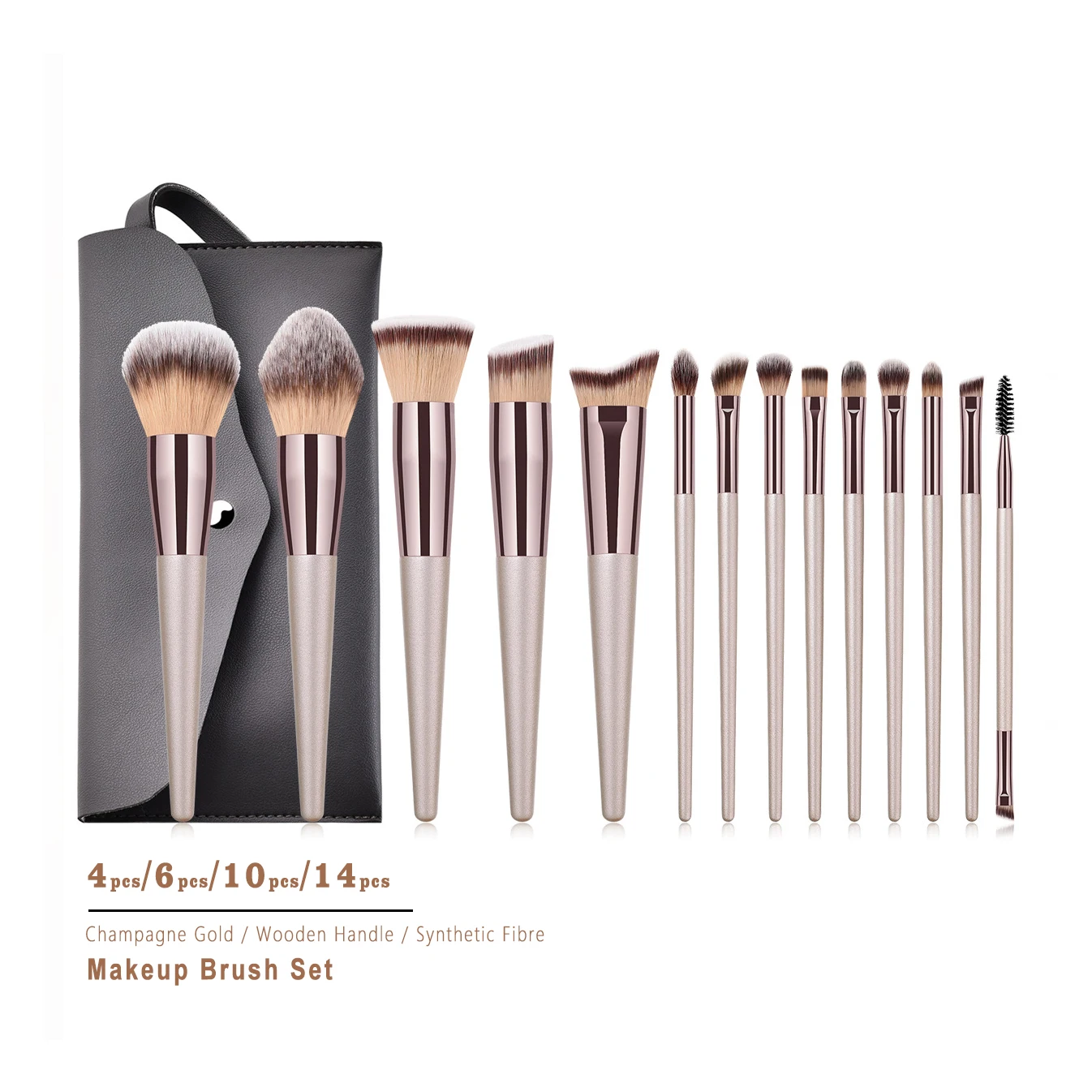 10pcs 14pcs Champagne Gold Makeup Brush Set for Cosmetic Foundation Powder Eyeshadow Brush Kabuki Make up Brush Custom
10pcs 14pcs Champagne Gold Makeup Brush Set for Cosmetic Foundation Powder Eyeshadow Brush Kabuki Make up Brush Custom