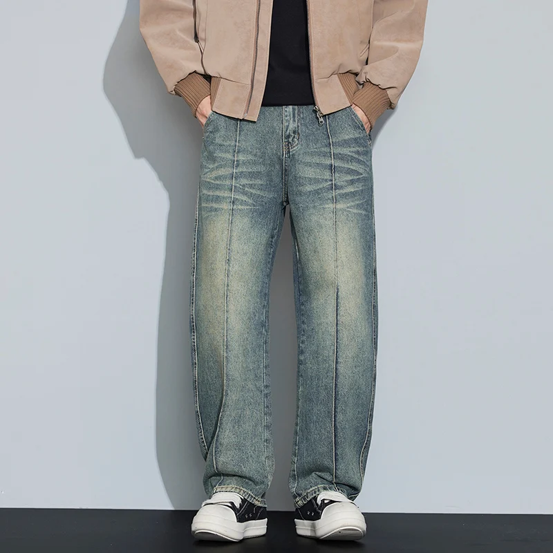 Spring Autumn Retro American High Street Knife Jeans Men's Waed Loose Straight Casual Pants Youth Daily Wear Cotton Denim
Spring Autumn Retro American High Street Knife Jeans Men's Waed Loose Straight Casual Pants Youth Daily Wear Cotton Denim