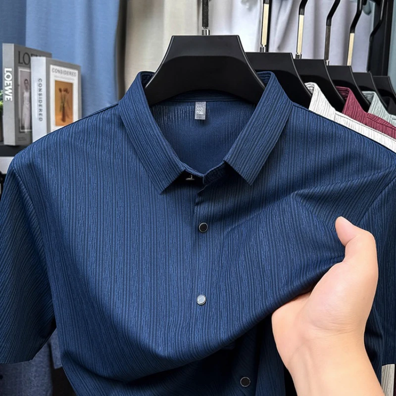 Men's Slim Fit Short Sleeve Dress Shirt Premium Spandex Stretch Fabric Solid Colors Business Casual Shirts Wholesale Price
Men's Slim Fit Short Sleeve Dress Shirt Premium Spandex Stretch Fabric Solid Colors Business Casual Shirts Wholesale Price