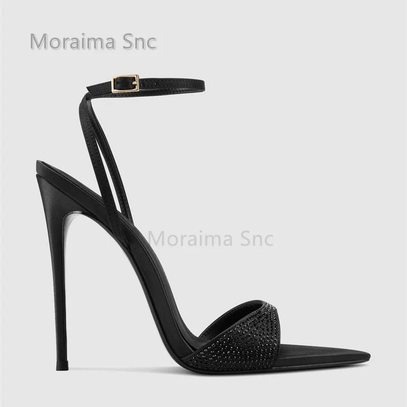 Rhinestone Pointed Toe Stiletto Sandals Women Sexy Black Buckle Strap High Heels Summer Shoes Fashion Banquet Runway Shoes Lady
Rhinestone Pointed Toe Stiletto Sandals Women Sexy Black Buckle Strap High Heels Summer Shoes Fashion Banquet Runway Shoes Lady