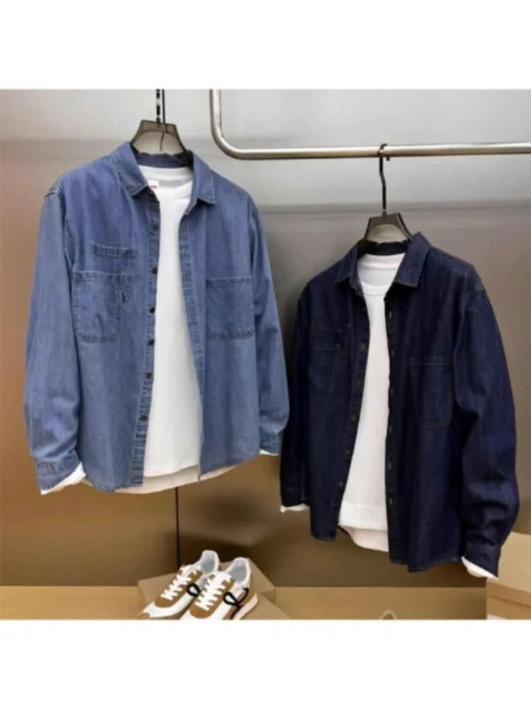 Lapel Jeans Jacket Multi Pockets Coat Men’s Vintage Deck Workwear Denim Shirts Quality Fashion Clothes For Male Spring
Lapel Jeans Jacket Multi Pockets Coat Men’s Vintage Deck Workwear Denim Shirts Quality Fashion Clothes For Male Spring