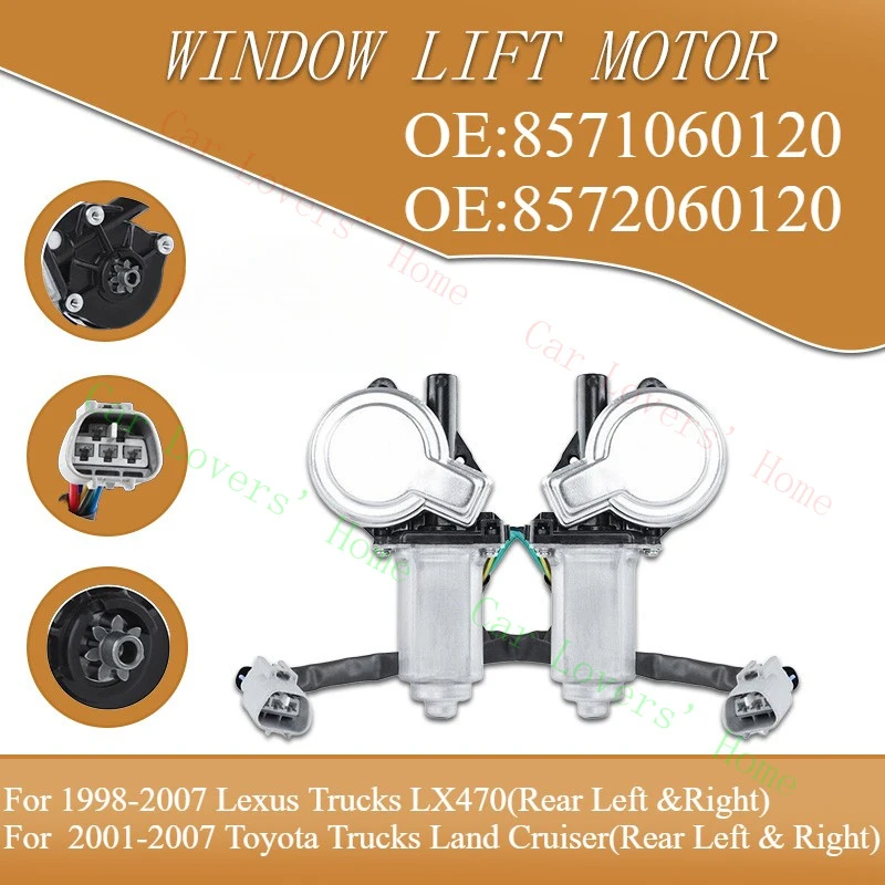 Высококачественные моторы стеклоподъемников A+ 2X для Lexus LX470 98-07 и Toyota Land Cruiser 01-07, задние левый и правый
Высококачественные моторы стеклоподъемников A+ 2X для Lexus LX470 98-07 и Toyota Land Cruiser 01-07, задние левый и правый
