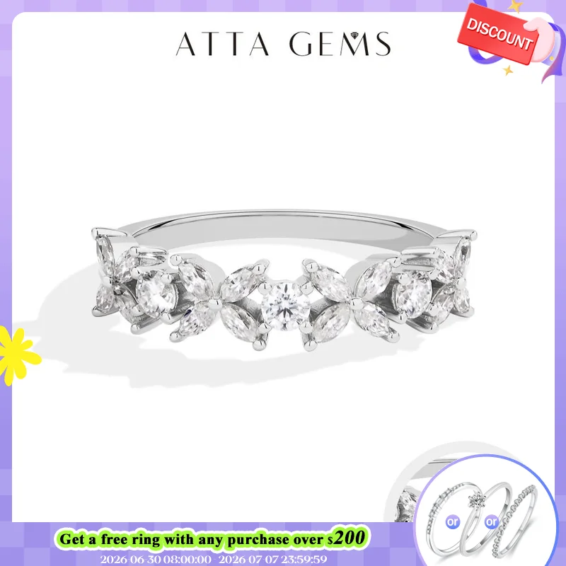 ATTAGEMS S925 Sterling Silver White Gold Moissanite Rings Flower Design For Women Butterfly Engagement Ring Jewelry High quality
ATTAGEMS S925 Sterling Silver White Gold Moissanite Rings Flower Design For Women Butterfly Engagement Ring Jewelry High quality