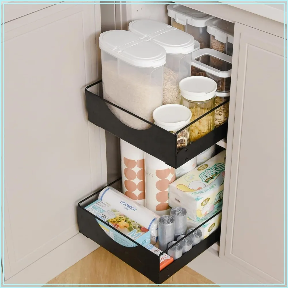 Under Sink Pull Out Organizer, Single-Tier Metal Drawer Slide Out Storage Shelf, No-Drill Nano Adhesive Installation, Fits 16"+ Deep Cabinets
Under Sink Pull Out Organizer, Single-Tier Metal Drawer Slide Out Storage Shelf, No-Drill Nano Adhesive Installation, Fits 16"+ Deep Cabinets