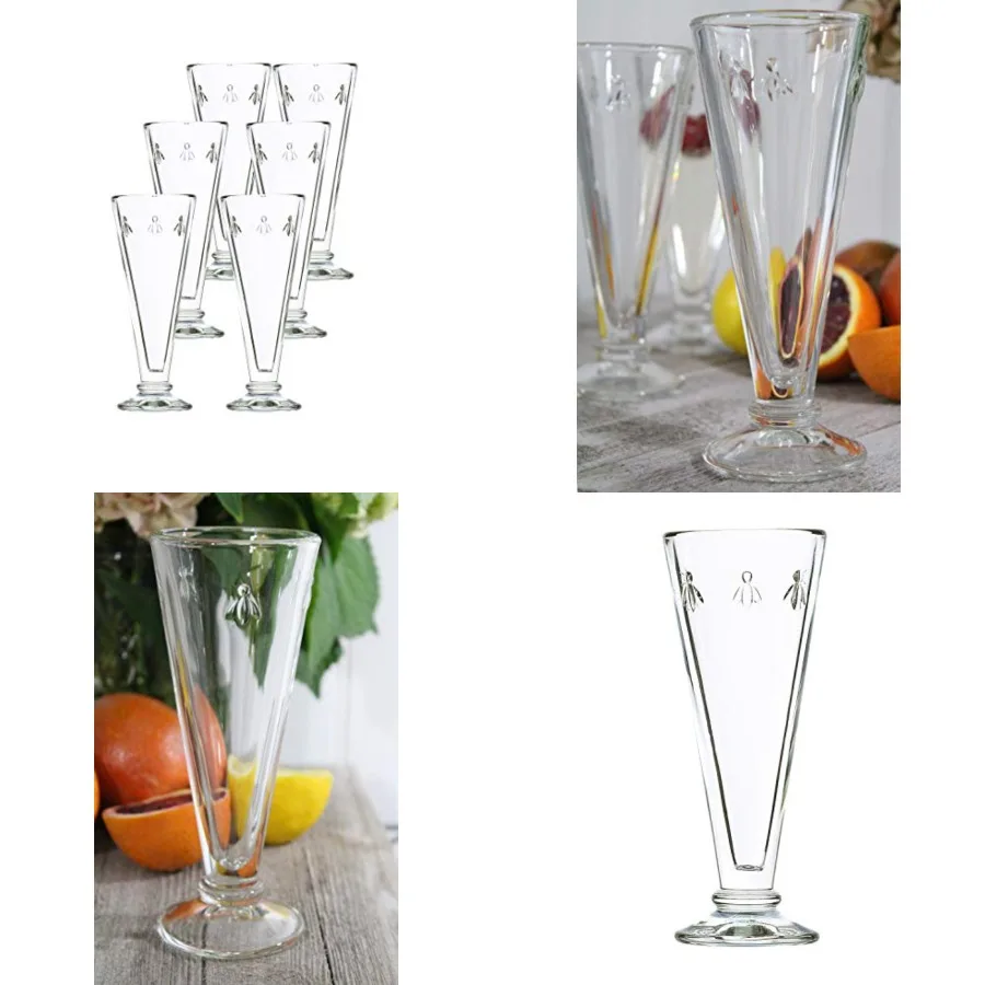 La Rochere Napoleon Bee Champagne Flutes Set of 6 Petite Vintage French Glassware with Thick, Stable Base Elegant Durable Drink
La Rochere Napoleon Bee Champagne Flutes Set of 6 Petite Vintage French Glassware with Thick, Stable Base Elegant Durable Drink