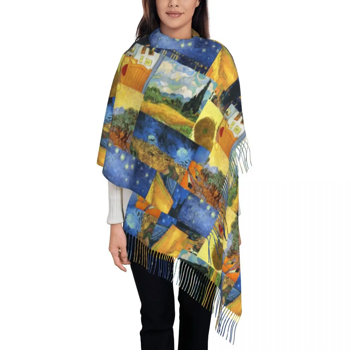 Винсент Ван Гог картины художественный коллаж шарф с кисточками женские мягкие шали обертывания женские зимние шарфы
Винсент Ван Гог картины художественный коллаж шарф с кисточками женские мягкие шали обертывания женские зимние шарфы