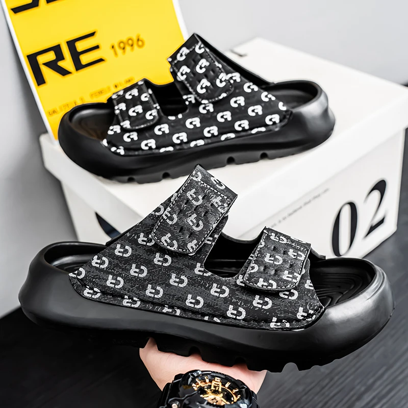 Men's thick-soled beach slippers summer fashion breathable lightweight non slip soft sole slides walking outdoor sports slippers
Men's thick-soled beach slippers summer fashion breathable lightweight non slip soft sole slides walking outdoor sports slippers