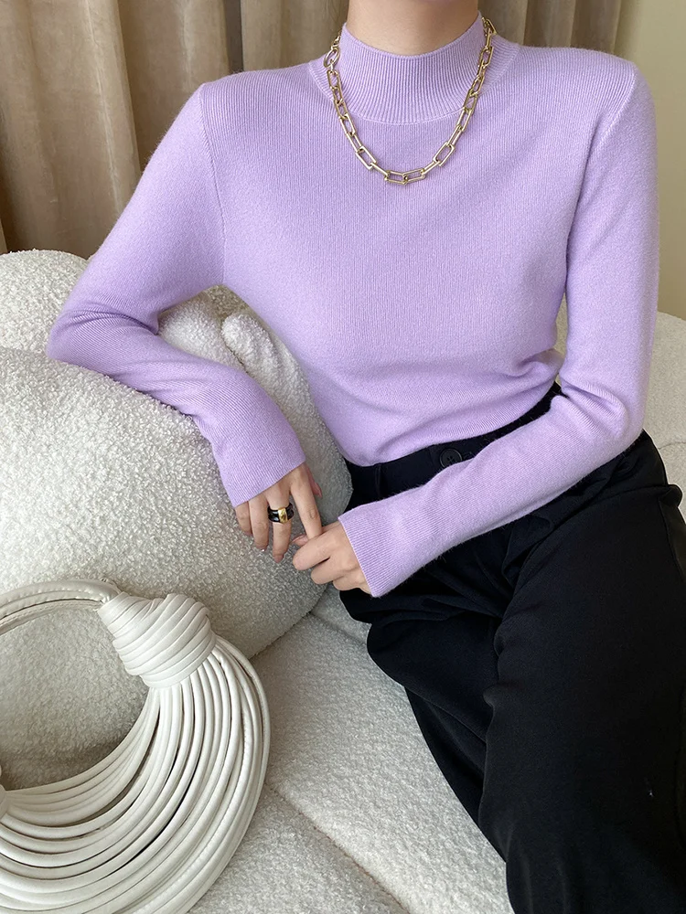 High Elastic Knitting Sweater Turtleneck Long Sleeve Women Pullovers New Fashion Tide Spring Autumn O592
High Elastic Knitting Sweater Turtleneck Long Sleeve Women Pullovers New Fashion Tide Spring Autumn O592