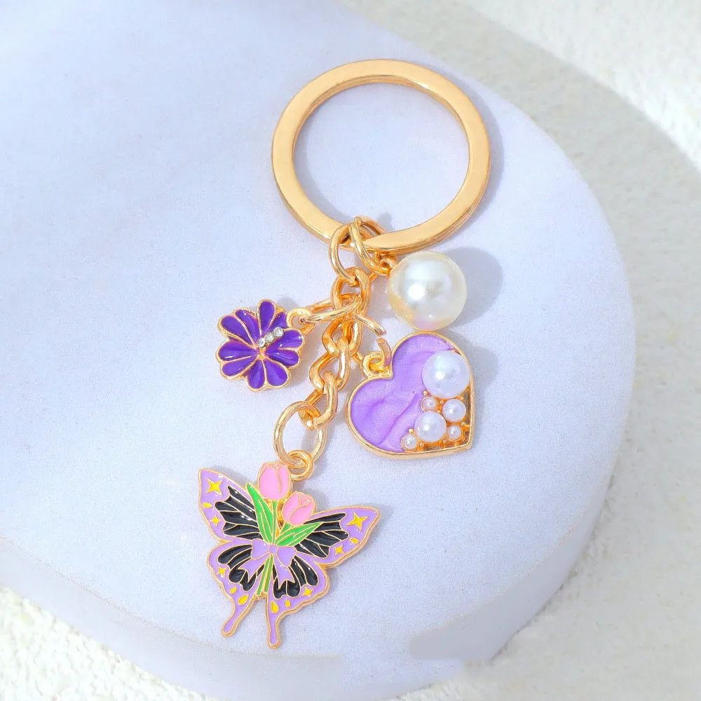3Pcs Dripping Oil Lake Blue Butterfly Flower Heart Pendant High End Keychain Charm Small Accessory Summer Versatile for Women
3Pcs Dripping Oil Lake Blue Butterfly Flower Heart Pendant High End Keychain Charm Small Accessory Summer Versatile for Women