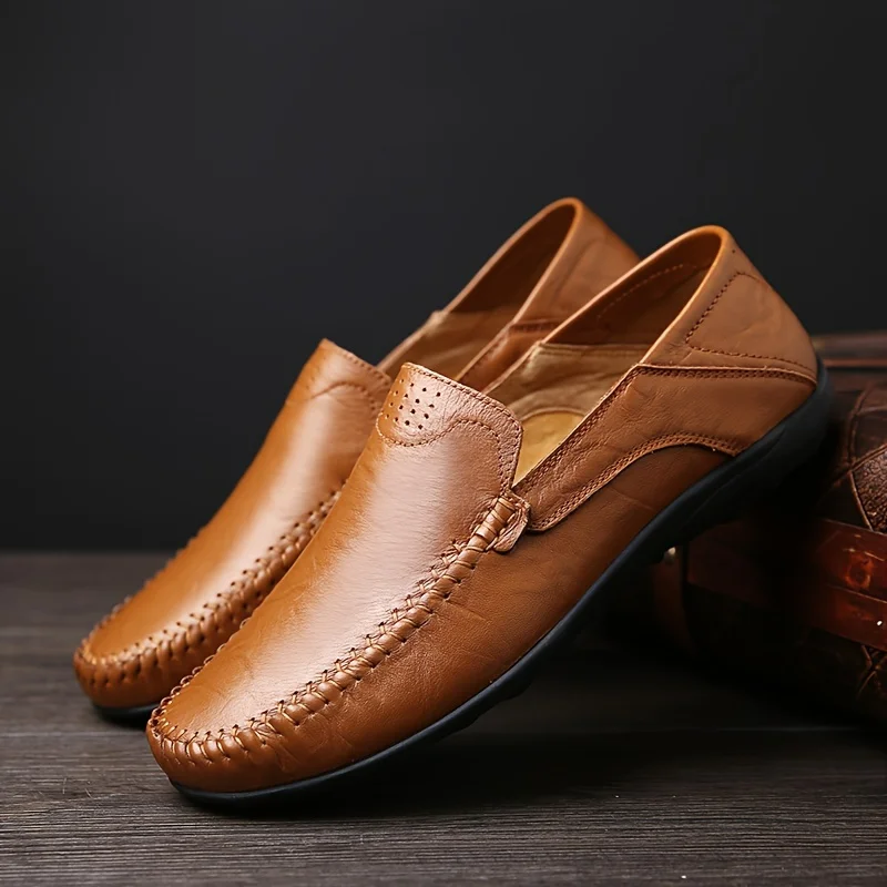 Solid Stitching Casual Loafers With Split Uppers, Lightweight Comfy Shoes For Outdoor Walking Driving, 's Office Daily Footwear
Solid Stitching Casual Loafers With Split Uppers, Lightweight Comfy Shoes For Outdoor Walking Driving, 's Office Daily Footwear