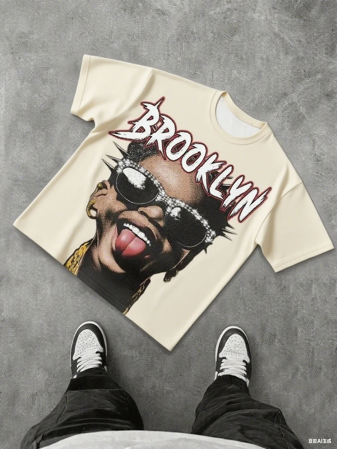 Футболка из чистого хлопка с короткими рукавами - привлекательная Brooklyn Print Funky Character Мягкая дышащая идеально подходит для повседневного уличного стиля
Футболка из чистого хлопка с короткими рукавами - привлекательная Brooklyn Print Funky Character Мягкая дышащая идеально подходит для повседневного уличного стиля