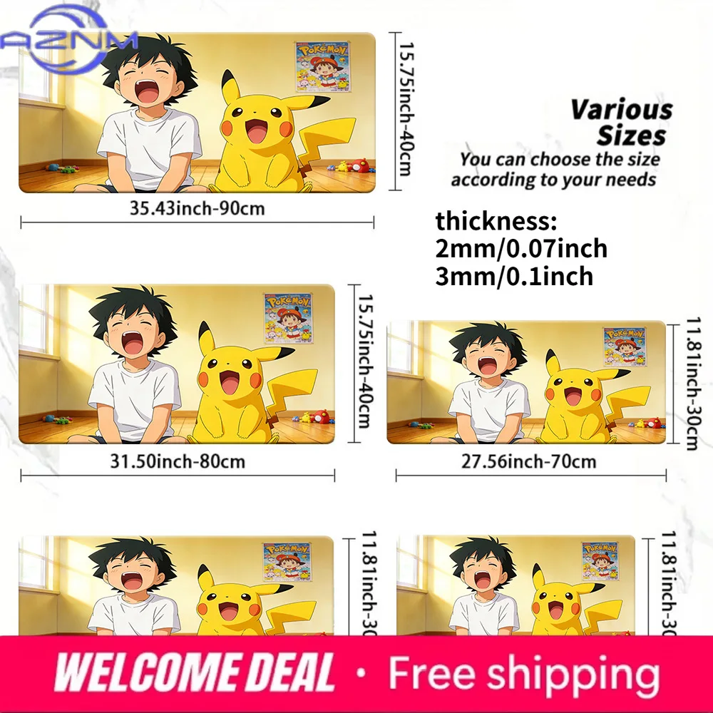 Коврик для игровой мыши Pokemon Ash & Pikachu Yawning, нескользящий коврик для стола
Коврик для игровой мыши Pokemon Ash & Pikachu Yawning, нескользящий коврик для стола