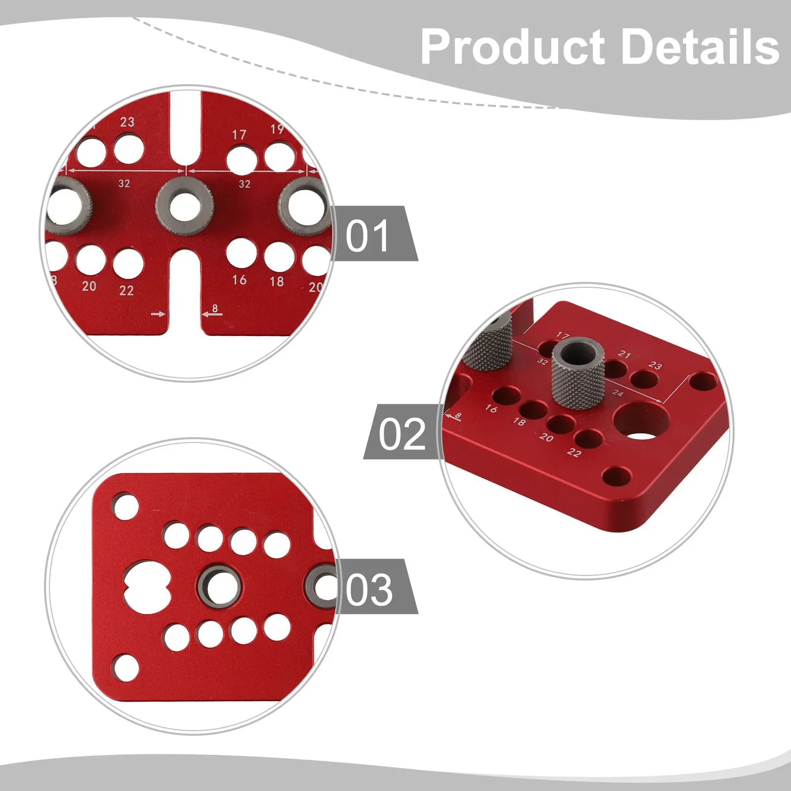 For Designers For Woodworker Enthusiasts Red Hole Locator Self Centering Drilling Guide Woodworking Tool Wide Application Range
For Designers For Woodworker Enthusiasts Red Hole Locator Self Centering Drilling Guide Woodworking Tool Wide Application Range