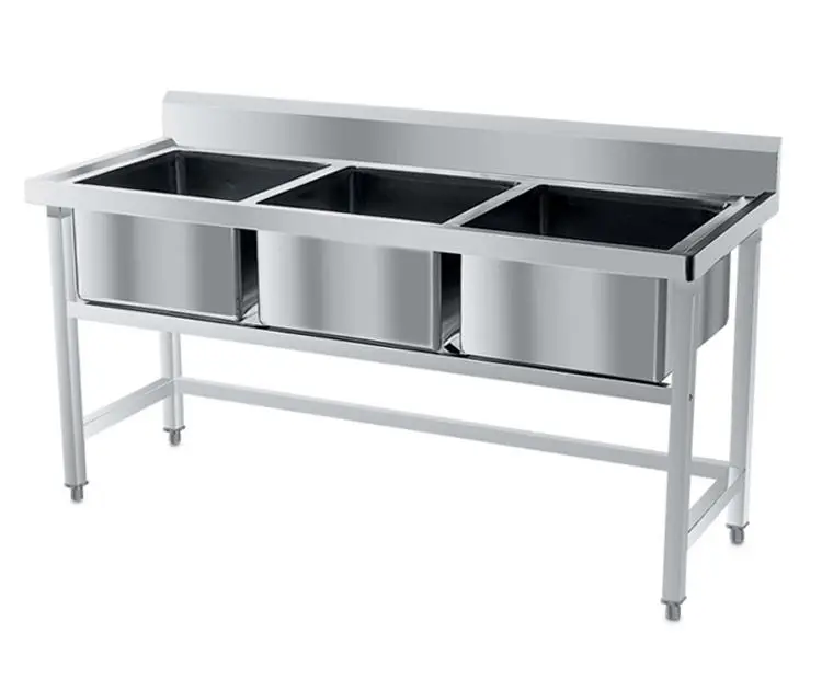Dongguan Factory Stainless Steel Triple Bowl Commercial Sink Three Compartment Deep Square for Kitchen for Commercial Kitchens
Dongguan Factory Stainless Steel Triple Bowl Commercial Sink Three Compartment Deep Square for Kitchen for Commercial Kitchens