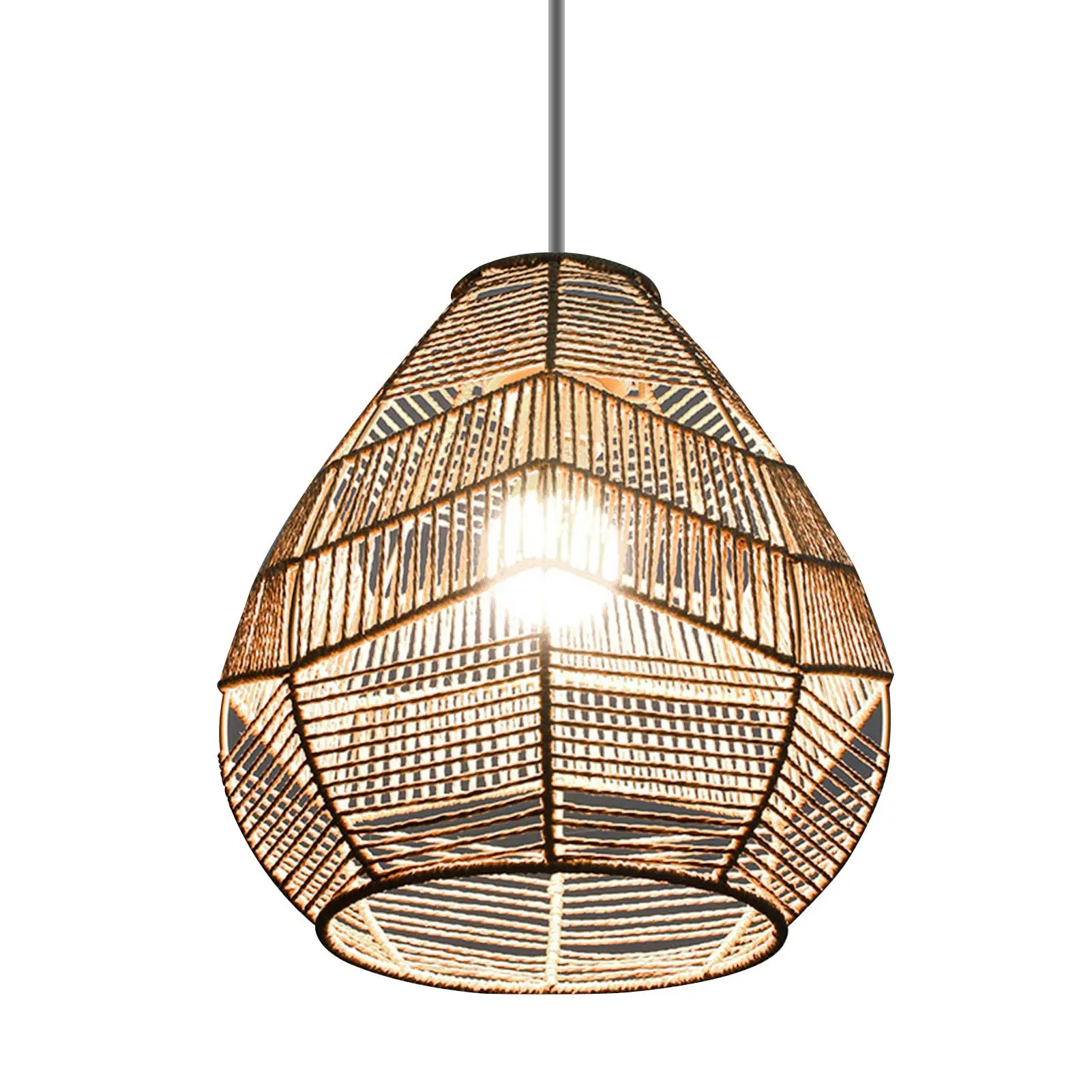 Vintage Hanging Lampshade Simulated Rattan Light Fixture Handmade Woven Lamp Shade for Living Room Bedroom Hotel Restaurant
Vintage Hanging Lampshade Simulated Rattan Light Fixture Handmade Woven Lamp Shade for Living Room Bedroom Hotel Restaurant