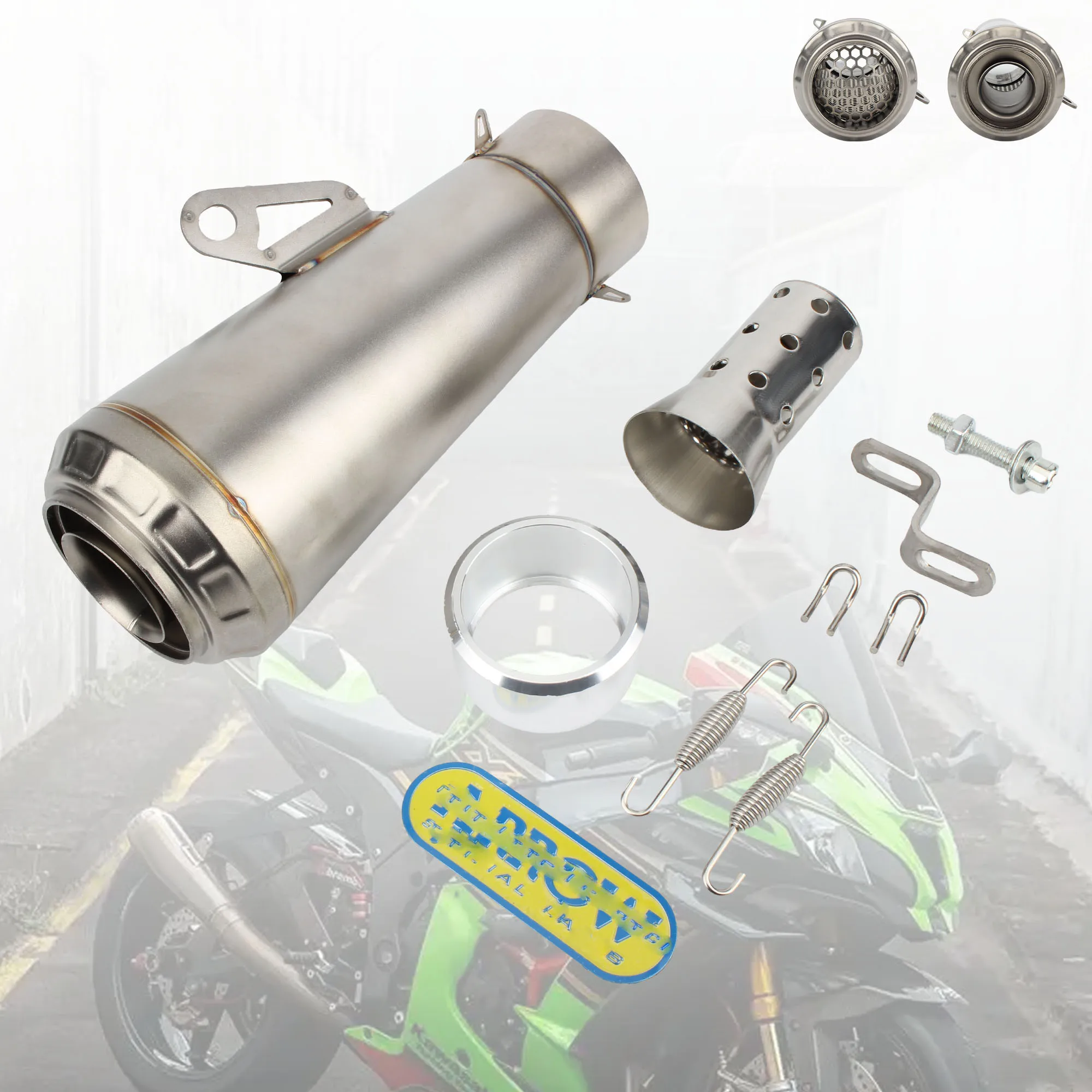 For Yamaha Motorcycle Exhaust Pipe Whit Muffler R1 R3 R6 CBR1000RR MT07 09 Z1000 Motocross Interface Modify Parts
For Yamaha Motorcycle Exhaust Pipe Whit Muffler R1 R3 R6 CBR1000RR MT07 09 Z1000 Motocross Interface Modify Parts