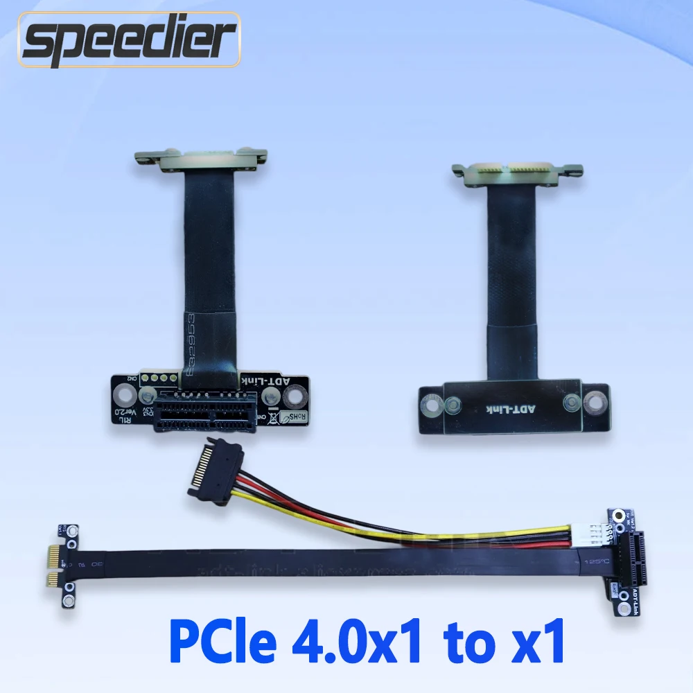 ADT-Link Riser PCI Express 4.0/3.0 X1 Extension Cable Extender Dual Right Angle Sound Network Card 90 Degree 1x for PC Gaming
ADT-Link Riser PCI Express 4.0/3.0 X1 Extension Cable Extender Dual Right Angle Sound Network Card 90 Degree 1x for PC Gaming