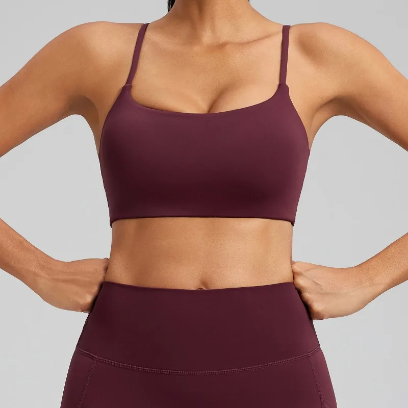 Women's New Style Athletic Tank Top with Thin Straps, Shockproof Push-Up Sports Bra for Running and Yoga, Back Support Design
Women's New Style Athletic Tank Top with Thin Straps, Shockproof Push-Up Sports Bra for Running and Yoga, Back Support Design