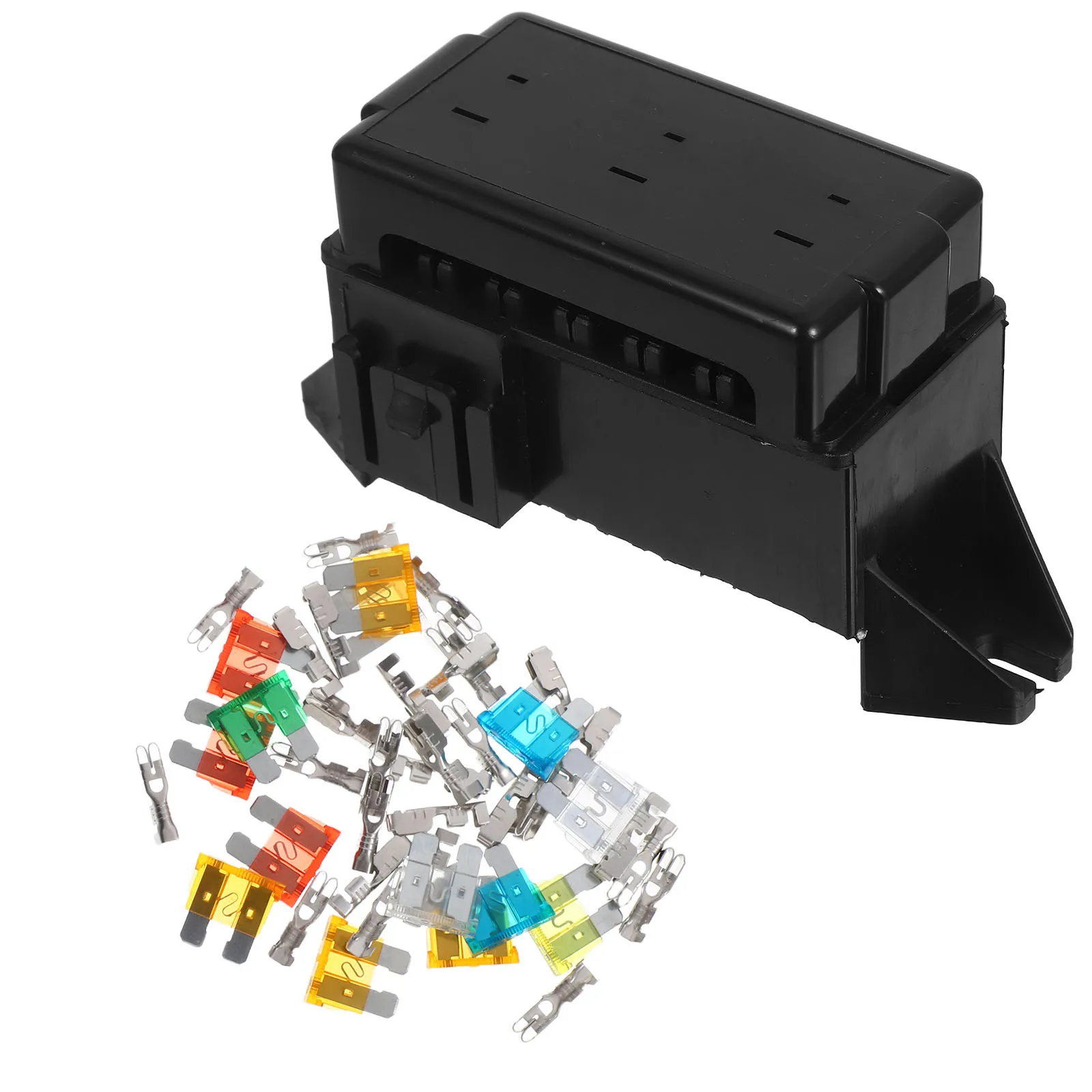 1pc Car Fuse Box Refitting Base Double Row Flame Retardant Plastic Holder For Trucks Rvs Boats Vehicles Car Fuse Accessories
1pc Car Fuse Box Refitting Base Double Row Flame Retardant Plastic Holder For Trucks Rvs Boats Vehicles Car Fuse Accessories