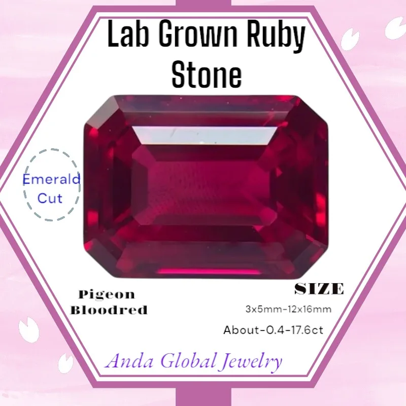 Lab Grown Ruby Pigeon Blood Gemstones VVS1 Emerald Cut Synthetic Ruby Loose Gems with AGL Certificate Mix and Match Freely
Lab Grown Ruby Pigeon Blood Gemstones VVS1 Emerald Cut Synthetic Ruby Loose Gems with AGL Certificate Mix and Match Freely