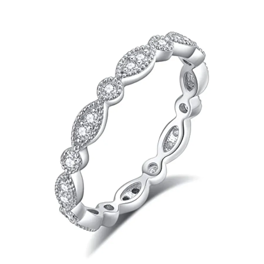 IMOLOVE Moissanite Wedding Band Wedding Rings for Women Evil Eye Shaped 925 Sterling Silver Rings with 18K Gold Plated Eternity
IMOLOVE Moissanite Wedding Band Wedding Rings for Women Evil Eye Shaped 925 Sterling Silver Rings with 18K Gold Plated Eternity