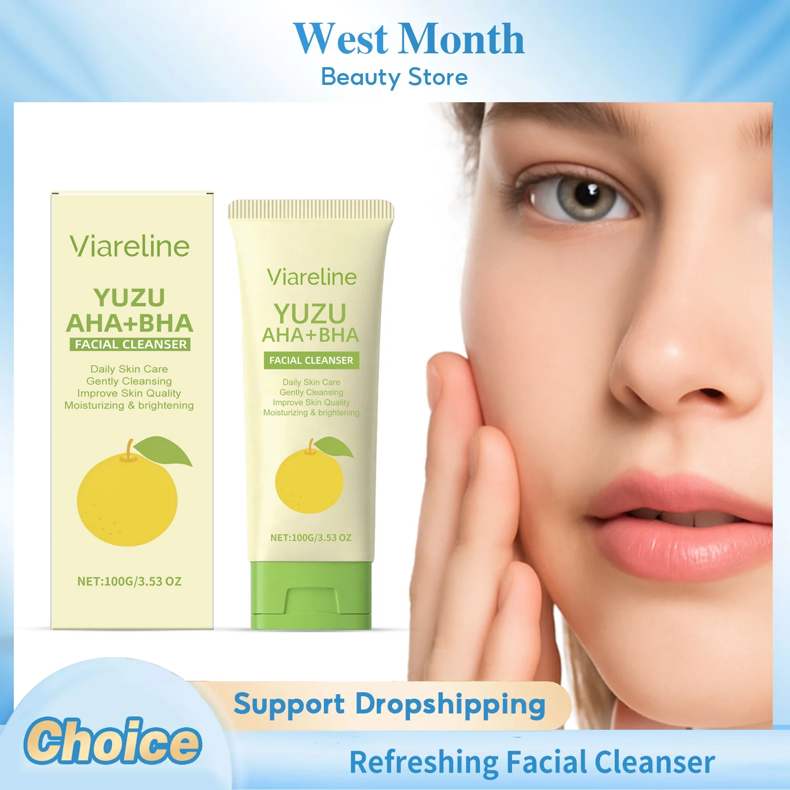Refreshing Facial Cleanser Gentle Cleansing Brightening Oil Control Shrink Pores Rejuvenation Smoothing Moisturizing Face Wash
Refreshing Facial Cleanser Gentle Cleansing Brightening Oil Control Shrink Pores Rejuvenation Smoothing Moisturizing Face Wash