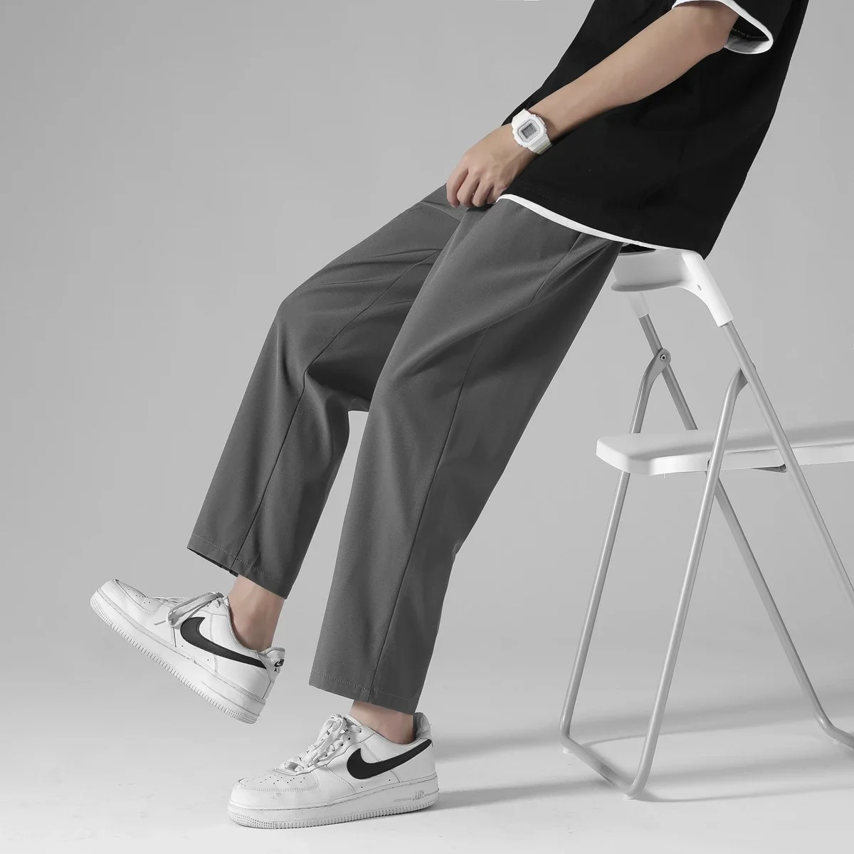 Plus Size Big Ice Silk Elastic Sports Pants Men's Summer Thin Nine Points Qui Dry Casual Drapey Cuffed Pants Loose Fit Techwear
Plus Size Big Ice Silk Elastic Sports Pants Men's Summer Thin Nine Points Qui Dry Casual Drapey Cuffed Pants Loose Fit Techwear