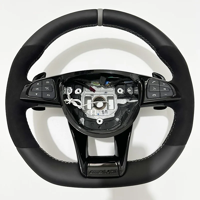 for Mercedes-Benz S Class 2016 W222 Alcantara Steering Wheel with Heating and Vibration Genuine Leather Modified Accessories
for Mercedes-Benz S Class 2016 W222 Alcantara Steering Wheel with Heating and Vibration Genuine Leather Modified Accessories