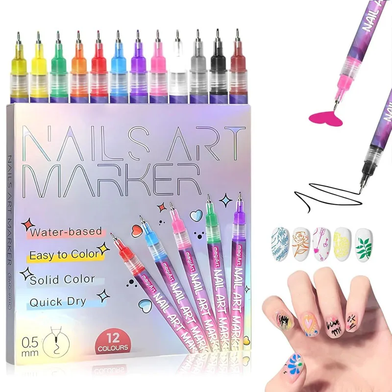 DIY Nail Art Pens Multi-Color Painting and Detailing Tools for Nails, Perfect for Manicure and Nail Designs Art Supplies
DIY Nail Art Pens Multi-Color Painting and Detailing Tools for Nails, Perfect for Manicure and Nail Designs Art Supplies