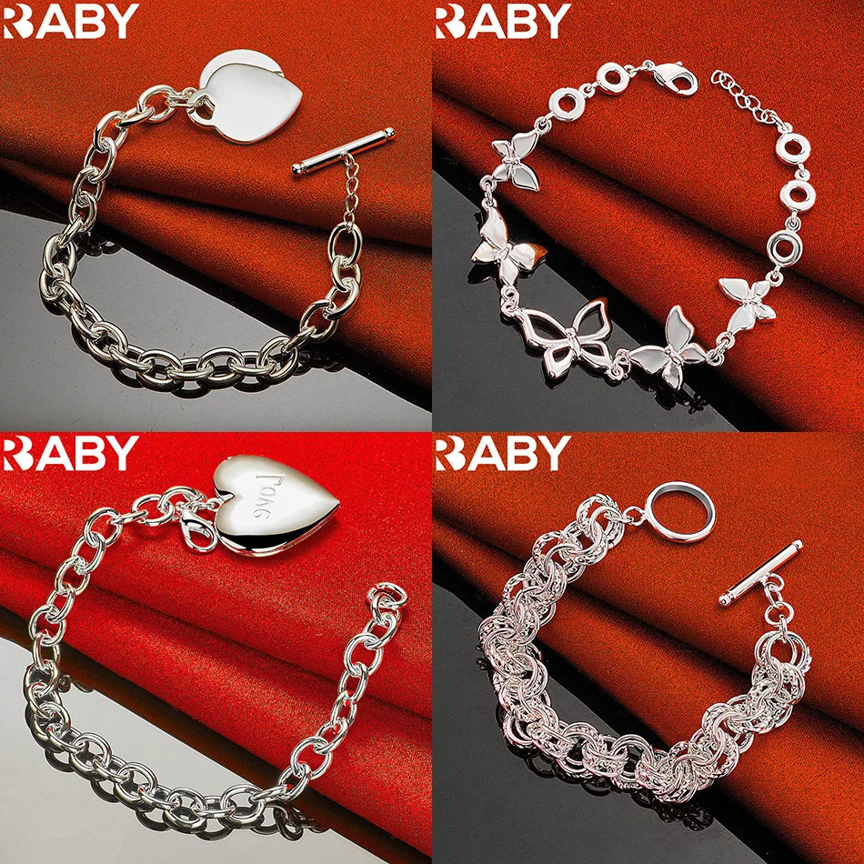 URBABY 925 Sterling Silver Bracelet For Women Men Fashion Jewelry Charm Grace Noble Wedding Accessories
URBABY 925 Sterling Silver Bracelet For Women Men Fashion Jewelry Charm Grace Noble Wedding Accessories