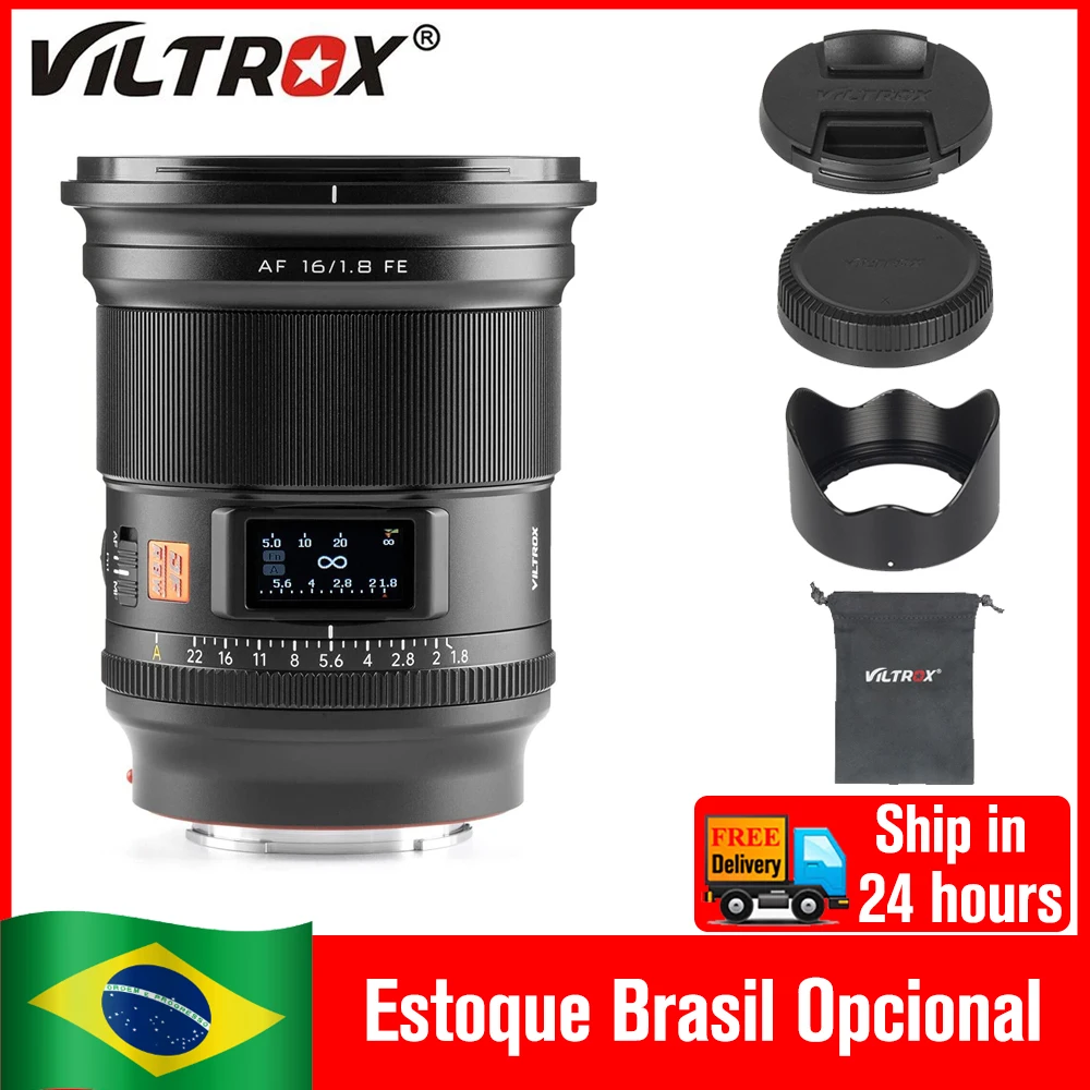 До Бразилии) предпродажа VILTROX 16 мм F1.8 Полнокадровый объектив с большой диафрагмой ультра широкоугольный объектив с автофокусом для Sony E-mount A7C A7III
До Бразилии) предпродажа VILTROX 16 мм F1.8 Полнокадровый объектив с большой диафрагмой ультра широкоугольный объектив с автофокусом для Sony E-mount A7C A7III
