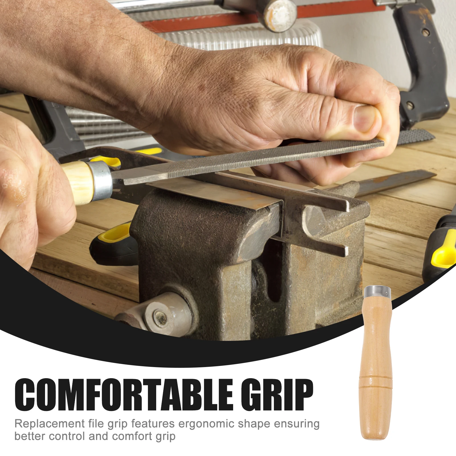 4pcs Wooden File Handles Replacement for Flat Half Round Round Triangle Square Files Ergonomic Sturdy Durable Portable Craft
4pcs Wooden File Handles Replacement for Flat Half Round Round Triangle Square Files Ergonomic Sturdy Durable Portable Craft