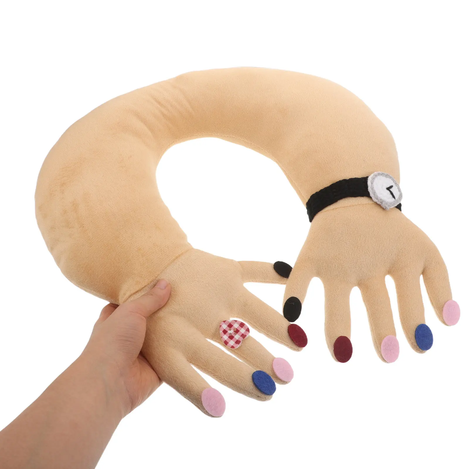 Creative Hand Shaped Neck Pillow Funny U-Shaped Sleeping Cushion Travel Neck Support Pillow for Airplane Car Office Festival
Creative Hand Shaped Neck Pillow Funny U-Shaped Sleeping Cushion Travel Neck Support Pillow for Airplane Car Office Festival
