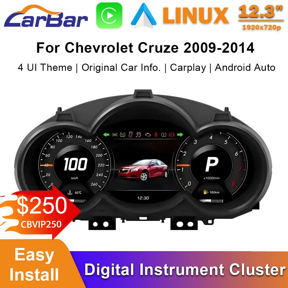 Carbar 12,3-дюймовый ЖК-экран приборной панели для Chevrolet Cruze Lacetti Classic Lacett 2009-2014 поколения автомобиля цифровой приборной панели
Carbar 12,3-дюймовый ЖК-экран приборной панели для Chevrolet Cruze Lacetti Classic Lacett 2009-2014 поколения автомобиля цифровой приборной панели