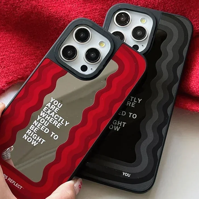 Mirror Surface Wave Black Red Phone Case Cover for IPhone 11 12 13 14 15 Pro Max Case for IPhone 15 Pro Max
Mirror Surface Wave Black Red Phone Case Cover for IPhone 11 12 13 14 15 Pro Max Case for IPhone 15 Pro Max