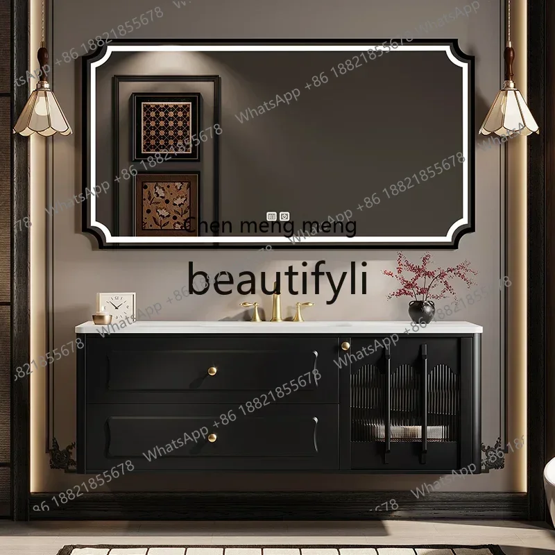 ss8350 French retro rock slab hot bending integrated basin bathroom cabinet combination modern washbasin
ss8350 French retro rock slab hot bending integrated basin bathroom cabinet combination modern washbasin