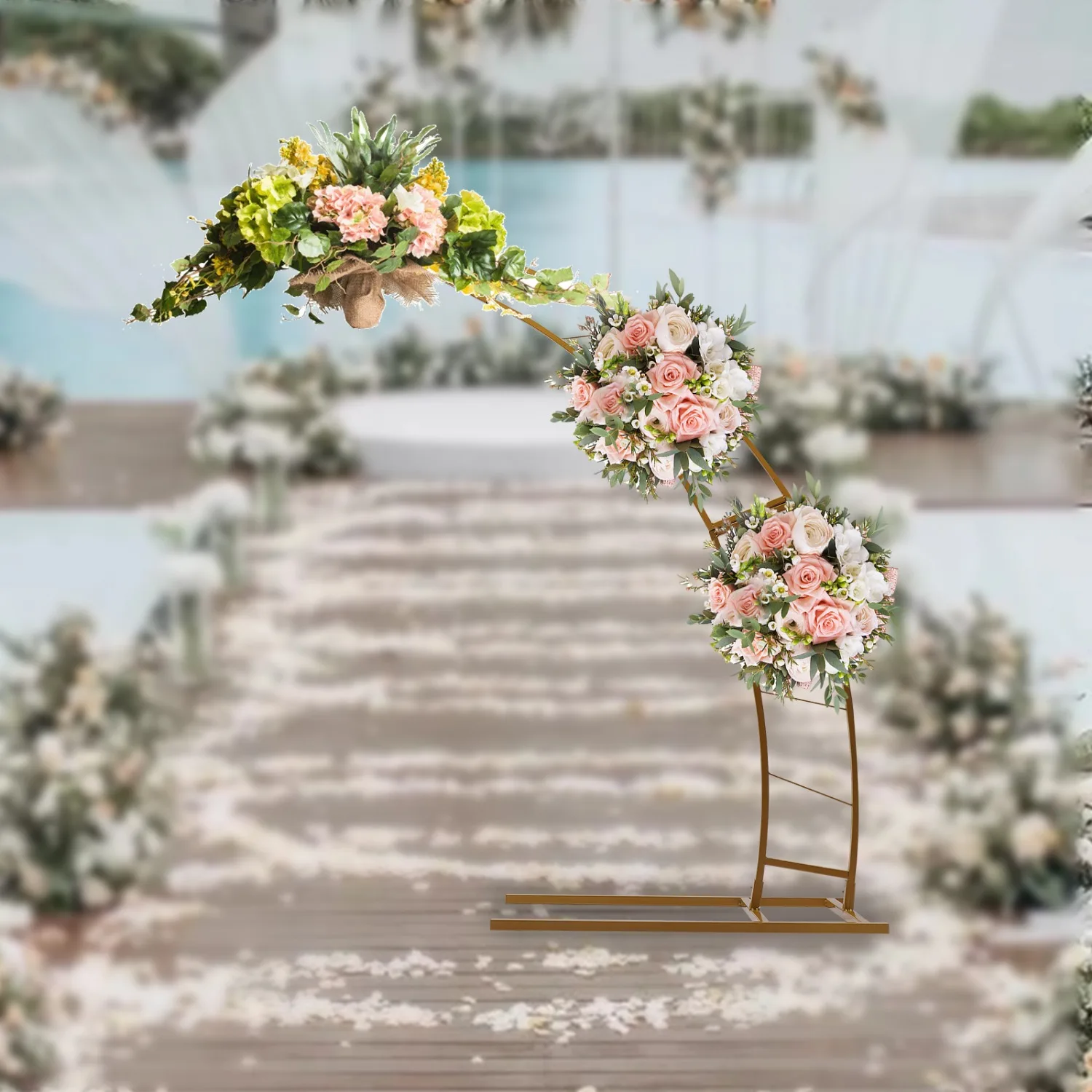 6,5-футовая золотая металлическая подставка для свадебной арки в форме полумесяца-20 мм, изогнутая рамка из углеродистой стали для дня рождения, мероприятий, юбилея, вечеринок
6,5-футовая золотая металлическая подставка для свадебной арки в форме полумесяца-20 мм, изогнутая рамка из углеродистой стали для дня рождения, мероприятий, юбилея, вечеринок